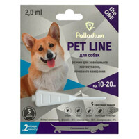 Palladium (Палладиум) Pet Line The One Dog - Противопаразитарные капли на холку от блох, клещей и гельминтов для собак (10-20 кг) в E-ZOO