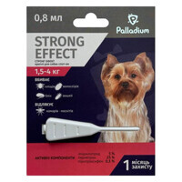 Palladium (Палладіум) Strong Effect Dog - Протипаразитарні крапли на холку від бліх, кліщів та комарів для собак (1,5-4 кг) в E-ZOO
