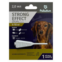 Palladium (Палладіум) Strong Effect Dog - Протипаразитарні крапли на холку від бліх, кліщів та комарів для собак (4-10 кг) в E-ZOO