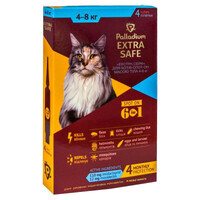 Palladium (Палладиум) Cat Extra Safe 6in1 - Противопаразитарные капли на холку от блох, клещей и гельминтов для котов (1 пипетка) (4-8 кг) в E-ZOO