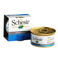Schesir (Шезир) Tuna Natural Style - Консервированный корм с тунцом для взрослых котов (кусочки в собственном соку) (85 г)