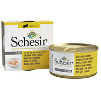 Schesir (Шезір) Chicken & Surimi - Консервований корм з куркою і сурімі для дорослих котів (шматочки в желе) (85 г) в E-ZOO