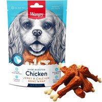 Wanpy (Ванпі) Chicken Jerky & Calcium Bone wrap - Ласощі-кісточки кальцієві з в'яленою куркою для собак (100 г) в E-ZOO