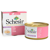 Schesir (Шезір) Salmon Natural Style - Консервований корм з лососем для дорослих котів (шматочки у власному соку) (85 г) в E-ZOO