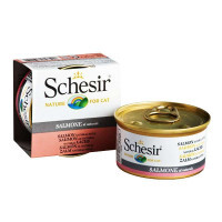 Schesir (Шезир) Salmon Natural Style - Консервированный корм с лососем для взрослых котов (кусочки в собственном соку)