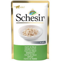 Schesir (Шезир) Chicken Fillet - Консервированный корм с куринным филе для взрослых котов (кусочки в желе)