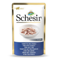 Schesir (Шезір) Tuna & Seabass - Консервований корм з тунцем і окунем для дорослих котів (шматочки в желе) (85 г) в E-ZOO