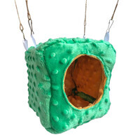 Домик-кубик для грызунов из плюша (15х15 см) в E-ZOO