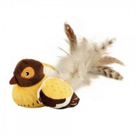 Barksi (Барксі) Bird Sound Toy - М'яка іграшка Пташка з датчиком дотику та звуковим чіпом для котів (17 см) в E-ZOO