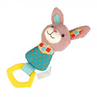 Barksi (Баркси) Rabbit Puppy Special - Мягкая игрушка Кролик с пищалкой и резиновым кольцом для щенков и собак мелких пород (18 см) в E-ZOO