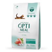 OptiMeal (ОптіМіл) Kitten Chicken – Сухий корм з куркою для кошенят (4 кг) в E-ZOO