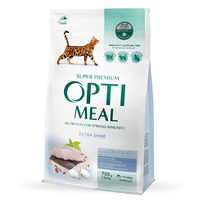 OptiMeal (ОптиМил) Adult Cat Extra Shine Codfish – Сухой корм с высоким содержанием трески для взрослых котов (700 г) в E-ZOO