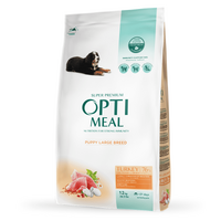 OptiMeal (ОптиМил) Puppy Large Breed Turkey - Сухой корм с индейкой для щенков крупных пород (12 кг) в E-ZOO