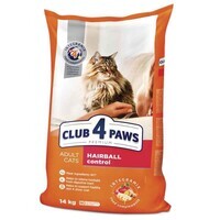 Club 4 Paws (Клуб 4 Лапи) Premium Hairball Control Adult Cat Chicken - Сухий корм із куркою для котів, що сприяє виведенню шерсті зі ШКТ (300 г) в E-ZOO