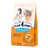 Club 4 Paws (Клуб 4 Лапи) Premium Sensitive Digestion Adult Cat Chicken - Сухий корм із куркою для дорослих котів із чутливим травленням (2 кг) в E-ZOO