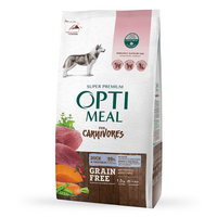 OptiMeal (ОптиМил) Adult Dog Grain Free Carnivores Duck & Vegetables - Беззерновой полнорационный сухой корм с уткой и овощами для взрослых собак различных пород (10 кг) в E-ZOO