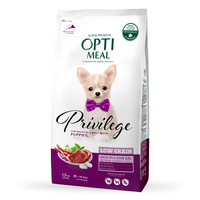 OptiMeal (ОптиМил) Puppy Small & Mini Dog Low Grain Privilege Lamb - Низкозерновой сухой корм с ягненком для щенков собак малых и миниатюрных пород (4 кг) в E-ZOO