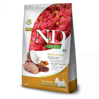 Farmina (Фарміна) N&D Quinoa GF Skin&Coat Adult Mini - Сухий беззерновий корм із перепелом і кіноа для дорослих собак малих порід, при харчовій алергії (2,5 кг) в E-ZOO