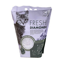 M-Pets (М-Петс) Fresh Diamonds Silica Cat Litter Lavender – Наполнитель силикагелевый для кошачьего туалета с ароматом лаванды (5 л / 2,2 кг) в E-ZOO