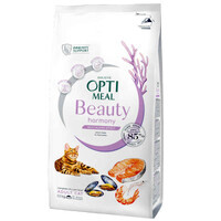 OptiMeal (ОптиМил) Beauty Harmony Adult Cat - Сухой корм с морепродуктами для взрослых котов с мягким успокоительным эффектом (1,5 кг) в E-ZOO