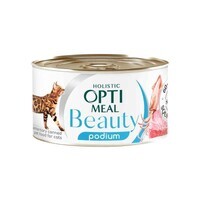OptiMeal (ОптіМіл) Beauty Podium Adult Cat - Консервований корм із морепродуктами для дорослих котів (шматочки у желе) (70 г) в E-ZOO