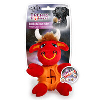 AFP (ЭйЭфПи) Bull Body Treat Hider - Мягкая игрушка Бычок с диспенсером для лакомств (18 см) в E-ZOO