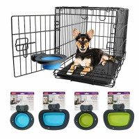 Dexas (Дексас) Collapsible Kennel Bowl - Складная миска с креплением для клетки для собак и кошек - Фото 7