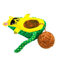 KONG (Конг) Wrangler AvoCATo - Игрушка клубок АвоКАТо для котов (18х10х4 см) в E-ZOO