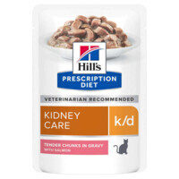 Hill’s (Хиллс) Prescription Diet k/d Kidney Care Salmon- Влажный корм-диета с лососем для кошек с заболеваниями почек (85 г) в E-ZOO