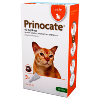 KRKA (КРКА) Prinocate Cat - Протипаразитарні краплі Прінокат на холку від бліх, кліщів і гельмінтів для котів та тхорів (1 піпетка) (< 4 кг) в E-ZOO
