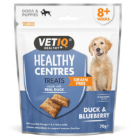 VetIQ Healthy Centers Treats Duck & Blueberry Dogs & Puppies - Ласощі з качкою, чорницями для собак та цуценят (70 г) в E-ZOO