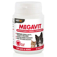 VetIQ Megavit Cats & Dogs - Витаминно-минеральная добавка для котов и собак (30 шт.) в E-ZOO
