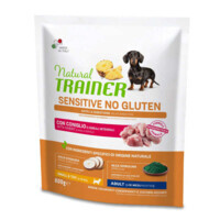 Trainer (Трейнер) Natural Sensitive No Gluten Mini Adult Rabbit - Сухой корм с кроликом и цельными злаками для собак малых пород с чувствительным пищеварением (800 г) в E-ZOO