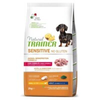 Trainer (Трейнер) Natural Sensitive No Gluten Mini Adult Rabbit - Сухой корм с кроликом и цельными злаками для собак малых пород с чувствительным пищеварением (2 кг) в E-ZOO