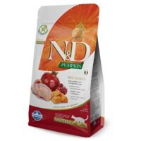 Farmina (Фарміна) N&D Grain Free Pumpkin Quail & Pomegranate Neutered Adult Cat - Сухий корм із перепілкою, гарбузом і гранатом для стерилізованих кішок і кастрованих котів (1,5 кг) в E-ZOO