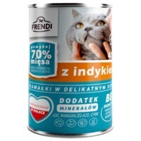Frendi (Френді) Cat Turkey Chunks in Sauce - Консервований корм з індичкою для дорослих котів (шматочки в соусі) (400 г) в E-ZOO