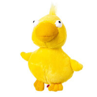 GiGwi (ГиГви) Plush Friendz Duck – Игрушка Утка с пищалкой для собак (11 см) в E-ZOO