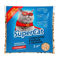 Super Cat (Супер Кэт) - Древесный наполнитель СТАНДАРТ для кошачьего туалета (1 кг)