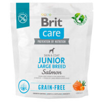 Brit Care (Брит Кеа) GF Junior Large Breed Salmon and Potato - Сухой беззерновой корм с лососем для молодых собак крупных пород (1 кг) в E-ZOO