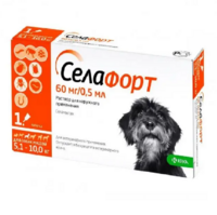 Selafort (Селафорт) by KRKA - Краплі від бліх, кліщів і гельмінтів для собак (60 мг (5-10 кг)) в E-ZOO