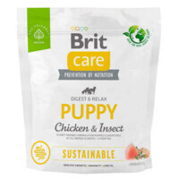 Brit Care (Бріт Кеа) Dog Sustainable Puppy - Сухий корм з куркою та комахами для цуценят (1 кг) в E-ZOO