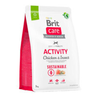 Brit Care (Бріт Кеа) Dog Sustainable Activity - Сухий корм с куркою та комахами для собак з підвищеною активністю (3 кг) в E-ZOO