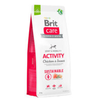Brit Care (Бріт Кеа) Dog Sustainable Activity - Сухий корм с куркою та комахами для собак з підвищеною активністю (12 кг) в E-ZOO