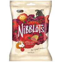 VetIQ Health Nibblots Berries - Лакомство с ягодами для здоровья кожи и шерсти грызунов (30 г) в E-ZOO