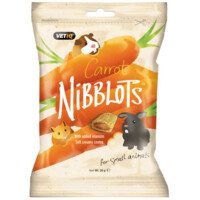 VetIQ Health Nibblots Carrot - Лакомство с морковкой для здоровья кожи и шерсти грызунов (30 г) в E-ZOO