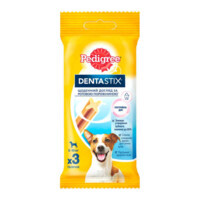 Товар-подарок Pedigree (Педигри) Denta Stix - Лакомство для чистки зубов собак малых пород. "Дарим, потому что любим!" (45 г) в E-ZOO
