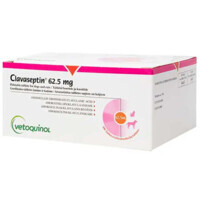 Vetoquinol (Ветокинол) Clavaseptin - Таблетки Клавасептин (антибиотики) (10 табл./62,5 мг) в E-ZOO