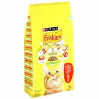 Friskies (Фрискис) - Сухий корм з яловичиною, куркою та овочами для активних котів (10 кг) в E-ZOO