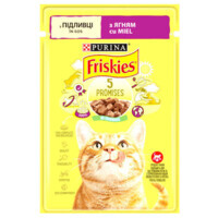 Friskies (Фрискис) Adult Lamb – Консервированный корм с ягнёнком кусочки в подливке для взрослых кошек (85 г) в E-ZOO
