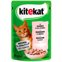 Kitekat (Китикет) - Влажный корм с лососем в соусе для кошек (85 г) в E-ZOO